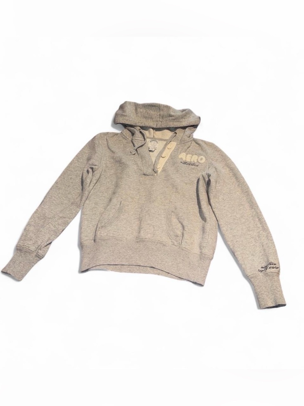 Authentic Y2K 2000s Aeropostale gray Hooded Sweatshirt